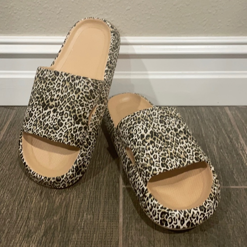 Leopard and Tan slides